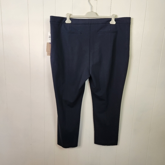 NYDJ Navy Blue Pull On Pants Slim Leg Stretchy Size 24W New NWT Office Work - Picture 3 of 9